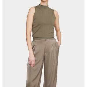NEW AMANDA MARIA mock-neck tank top in olive